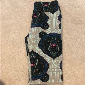 Lularoe Mosaic Bears Leggings